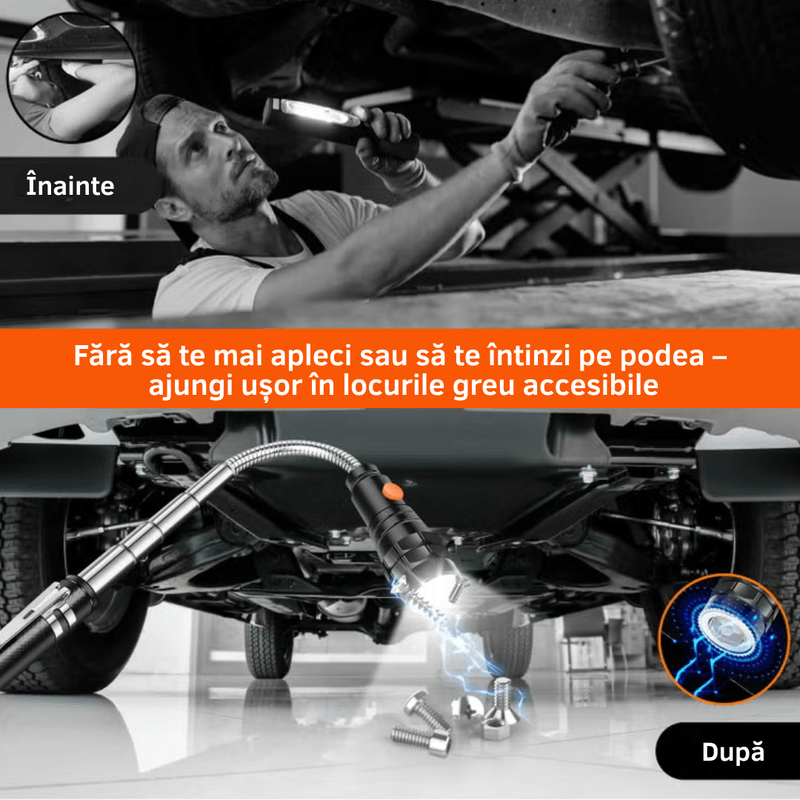 Casa si Gradina - Corpuri si surse de iluminat - Iluminat exterior - Lanterne - Lanterna telescopica LED multifunctionala, extensibila pana la 57 cm, brat flexibil 360° - Infinity.ro