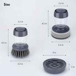 Casa si Gradina - Sanitare - Chiuveta bucatarie si accesorii - Chiuvete bucatarie - Set de perie vase universala de bucatarie cu dozator de sapun si suport 3buc - Infinity.ro