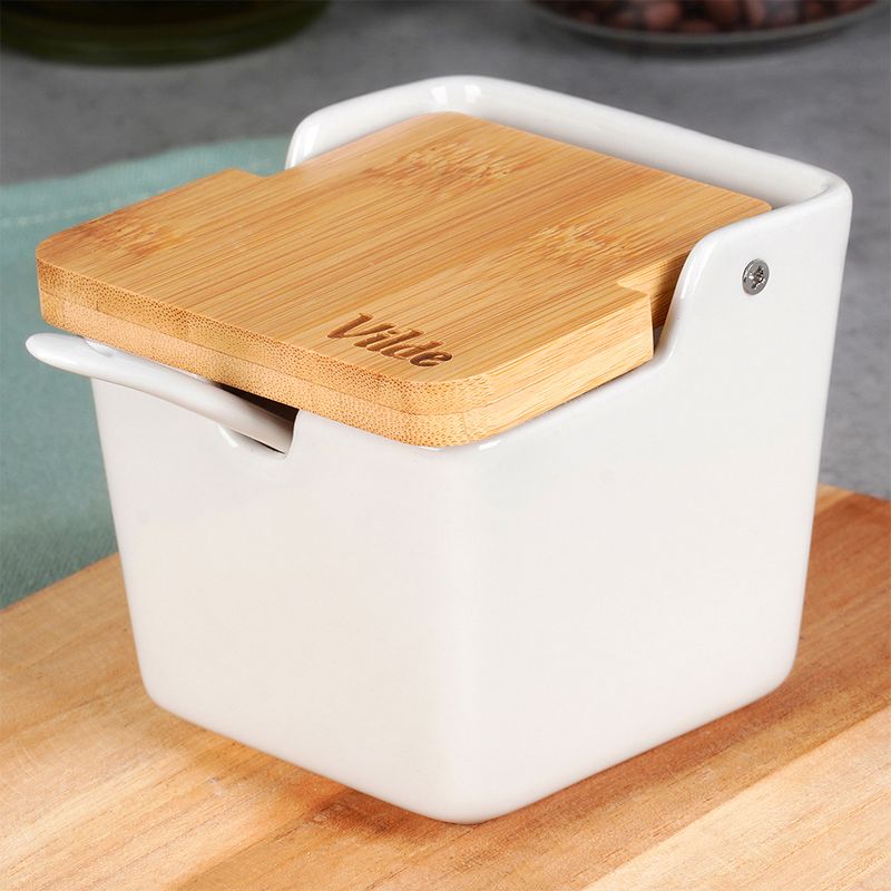 Casa si Gradina - Bucatarie si vesela - Ustensile bucatarie - Rasnite si dozatoare condimente - Bol pentru Zahar din Ceramica Alb - 250 ml - Infinity.ro