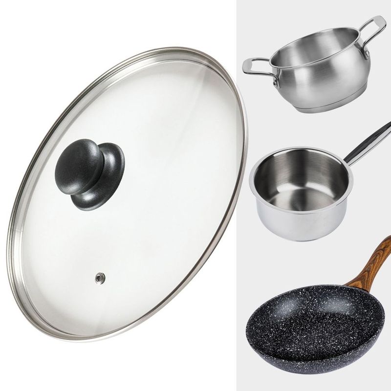 Casa si Gradina - Bucatarie si vesela - Organizare si depozitare bucatarie - Borcane si capace - Capac universal din sticla rezistent la caldura 26cm - Infinity.ro