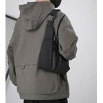 Sport si Outdoor - Echipament Sportiv - Accesorii echipament sportiv - Genti si borsete fitness - Geanta multifunctionala, borseta impermeabila, crossbody, 4 buzunare, neagra, Obralix® - Infinity.ro