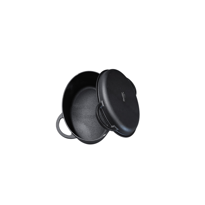 Casa si Gradina - Bucatarie si vesela - Vase pentru gatit - Oale si cratite - Oala ovala din fonta pentru friptura de rata 2in1 – 38*26*12 cm cu maner - Infinity.ro