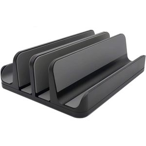 Suport/Stand Vertical Dublu cu Inclinare, LittleDomi, pentru Laptop, Telefon, Tableta, Ajustabil, Protectie Aluminiu