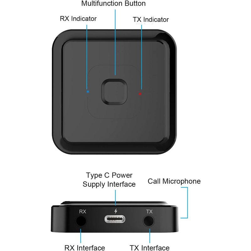 Auto si Moto - Electronice auto - Accesorii electronice auto - Adaptor Bluetooth 3 in 1, LittleDomi, Transmitator si Receptor TX/RX, cu Functie de Sunat, HD, RCA, AUX jack 3.5 mm - Infinity.ro