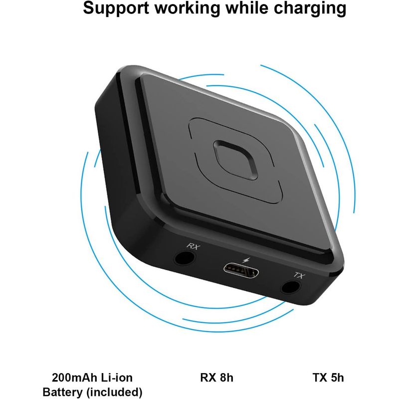 Auto si Moto - Electronice auto - Accesorii electronice auto - Adaptor Bluetooth 3 in 1, LittleDomi, Transmitator si Receptor TX/RX, cu Functie de Sunat, HD, RCA, AUX jack 3.5 mm - Infinity.ro