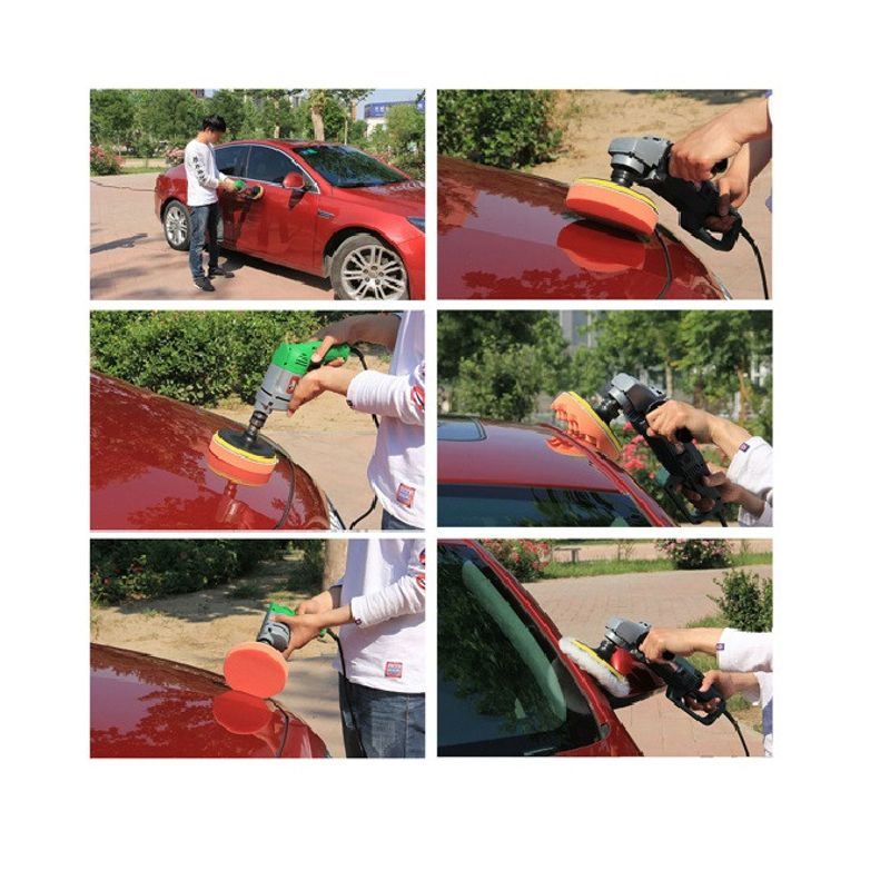 Petshop - Accesorii petshop - Zgarzi, lese si hamuri - Zgarzi - Set polish auto cu 4 bureti, calota bumbac si adaptor bormasina - Infinity.ro