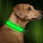 Petshop - Accesorii petshop - Zgarzi, lese si hamuri - Zgarzi - Zgarda reglabila LED pentru catei/animale de companie, cu incarcare USB si cablu, S - Infinity.ro