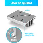 Laptop, Telefoane si Tablete - Laptopuri si accesorii - Accesorii Laptop - Standuri/Coolere notebook - Suport/Stand Vertical Dublu cu Inclinare, LittleDomi, pentru Laptop, Telefon, Tableta, Ajustabil, Protectie Aluminiu - Infinity.ro