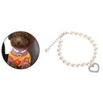 Petshop - Accesorii petshop - Zgarzi, lese si hamuri - Zgarzi - Zgarda bijuterie cu perle si pandantiv, pentru pisici, caini/catei sau alte animale de companie - ALB ,marime - Infinity.ro
