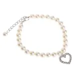 Petshop - Accesorii petshop - Zgarzi, lese si hamuri - Zgarzi - Zgarda bijuterie cu perle si pandantiv, pentru pisici, caini/catei sau alte animale de companie - ALB ,marime - Infinity.ro
