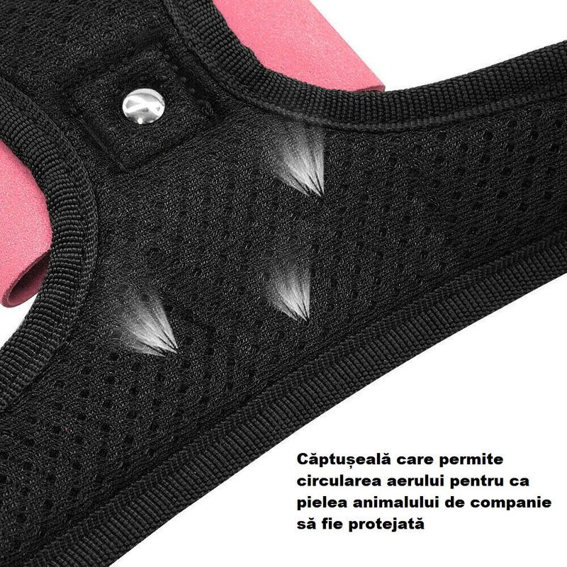 Petshop - Accesorii petshop - Zgarzi, lese si hamuri - Zgarzi - Zgarda ham tip bijuterie cu pietricele si fundita, pentru caini mici/catei, pisici sau alte animale, M - Infinity.ro