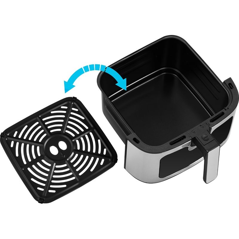 Electronice si Electrocasnice - Electrocasnice bucatarie - Aparate de gatit & desert - Friteuze - Friteuza cu aer cald ECG AF 8000 Crusty XL, 7 litri, 1700 W, control digital, 8 programe, temperatura 80-200°C - Infinity.ro