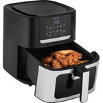 Electronice si Electrocasnice - Electrocasnice bucatarie - Aparate de gatit & desert - Friteuze - Friteuza cu aer cald ECG AF 8000 Crusty XL, 7 litri, 1700 W, control digital, 8 programe, temperatura 80-200°C - Infinity.ro