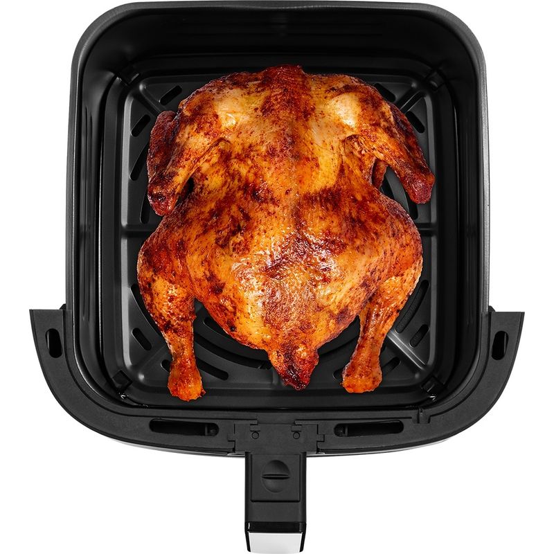 Electronice si Electrocasnice - Electrocasnice bucatarie - Aparate de gatit & desert - Friteuze - Friteuza cu aer cald ECG AF 8000 Crusty XL, 7 litri, 1700 W, control digital, 8 programe, temperatura 80-200°C - Infinity.ro