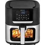 Electronice si Electrocasnice - Electrocasnice bucatarie - Aparate de gatit & desert - Friteuze - Friteuza cu aer cald ECG AF 8000 Crusty XL, 7 litri, 1700 W, control digital, 8 programe, temperatura 80-200°C - Infinity.ro