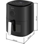 Electronice si Electrocasnice - Electrocasnice bucatarie - Aparate de gatit & desert - Friteuze - Friteuza cu aer fierbinte ECG AF 4020 Compact Fry, 3.8 litri, 1300 W, control digital, 8 programe, temperatura 80-200°C - Infinity.ro