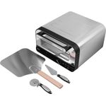 Electronice si Electrocasnice - Aragazuri, cuptoare si hote - Cuptoare - Cuptoare electrice - Cuptor electric pentru Pizza ECG Forza 4500, 1850 W, 450 °C, 45 litri, 5 programe, control digital, negru - Infinity.ro