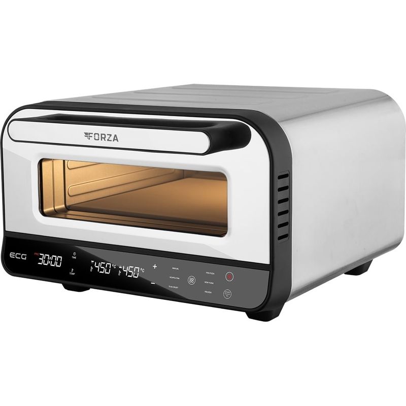 Electronice si Electrocasnice - Aragazuri, cuptoare si hote - Cuptoare - Cuptoare electrice - Cuptor electric pentru Pizza ECG Forza 4500, 1850 W, 450 °C, 45 litri, 5 programe, control digital, negru - Infinity.ro