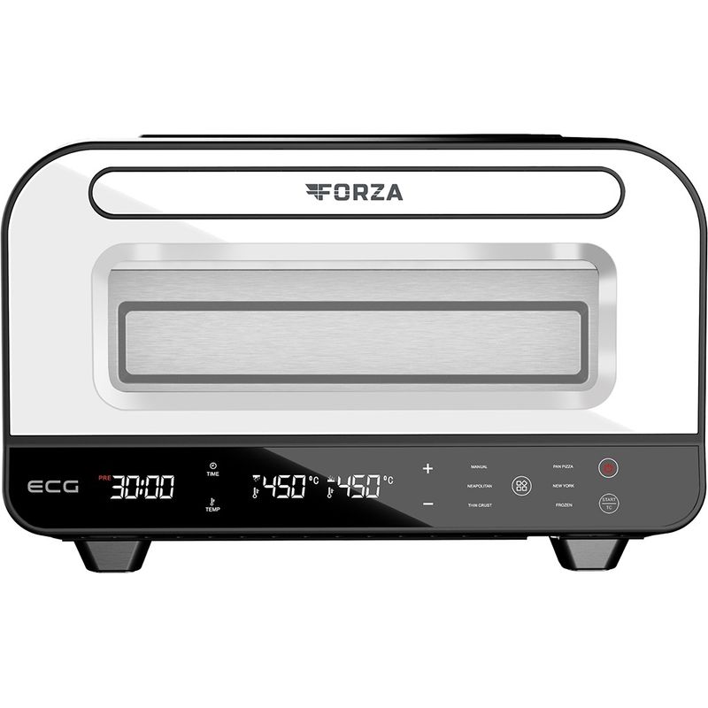 Electronice si Electrocasnice - Aragazuri, cuptoare si hote - Cuptoare - Cuptoare electrice - Cuptor electric pentru Pizza ECG Forza 4500, 1850 W, 450 °C, 45 litri, 5 programe, control digital, negru - Infinity.ro
