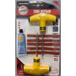 Auto si Moto - Anvelope si jante - Accesorii roti - Kituri pana - Kit reparatie pene anvelope vulcanizare, complet, cu maner T, benzi cauciuc, adeziv si scule incluse - Infinity.ro