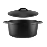 Casa si Gradina - Bucatarie si vesela - Vase pentru gatit - Oale si cratite - Cratita din fonta – 26 cm, 5 litri, cu manere curbate - Infinity.ro