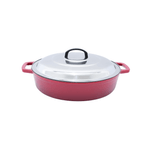 Casa si Gradina - Bucatarie si vesela - Vase pentru gatit - Oale si cratite - Cratita joasa din fonta emailata cu capac inox 40cm - 8 l - Infinity.ro