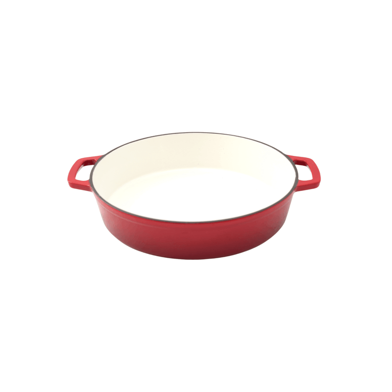 Casa si Gradina - Bucatarie si vesela - Vase pentru gatit - Oale si cratite - Cratita joasa din fonta emailata cu capac inox 40cm - 8 l - Infinity.ro