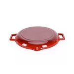 Casa si Gradina - Bucatarie si vesela - Vase pentru gatit - Tigai si seturi - Tigaie grill emailata rosu 31cm - Infinity.ro