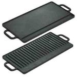 Casa si Gradina - Gradina si terasa - Gratare si accesorii - Gratare de gradina - Plita grill din fonta, 2 fete, 50.5x23.5x1.5cm - Infinity.ro