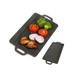 Casa si Gradina - Gradina si terasa - Gratare si accesorii - Gratare de gradina - Plita grill din fonta, 2 fete, 50.5x23.5x1.5cm - Infinity.ro