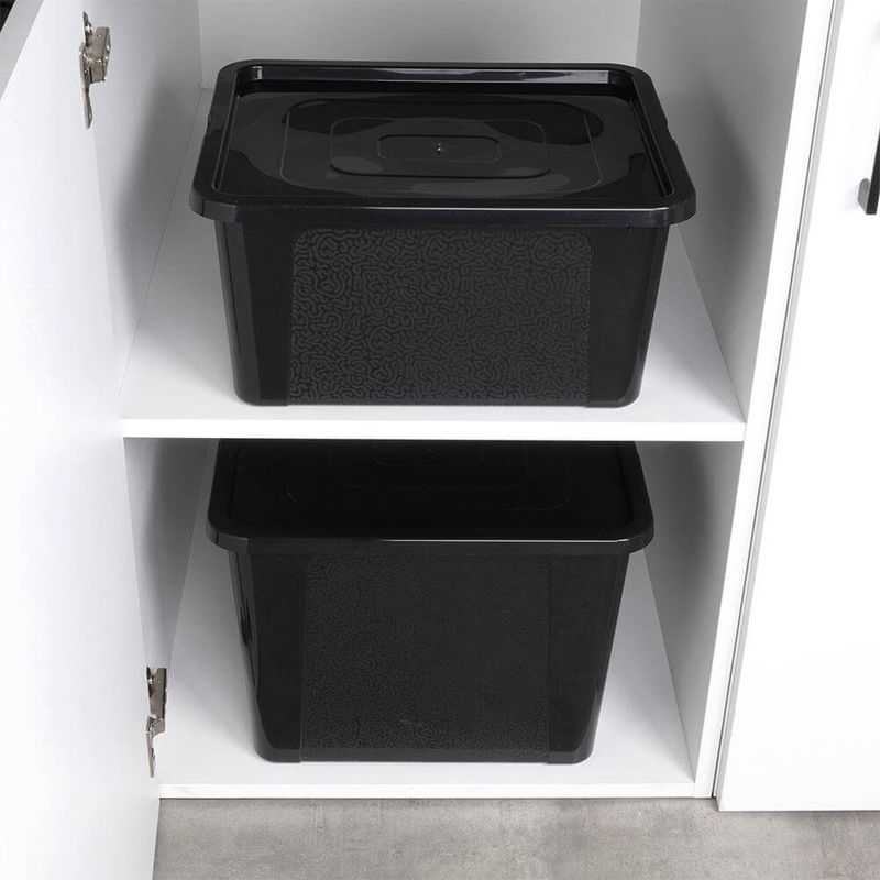 Casa si Gradina - Mobilier - Organizare si depozitare - Cutii depozitare - Recipient de Depozitare negru 30 litri - Infinity.ro