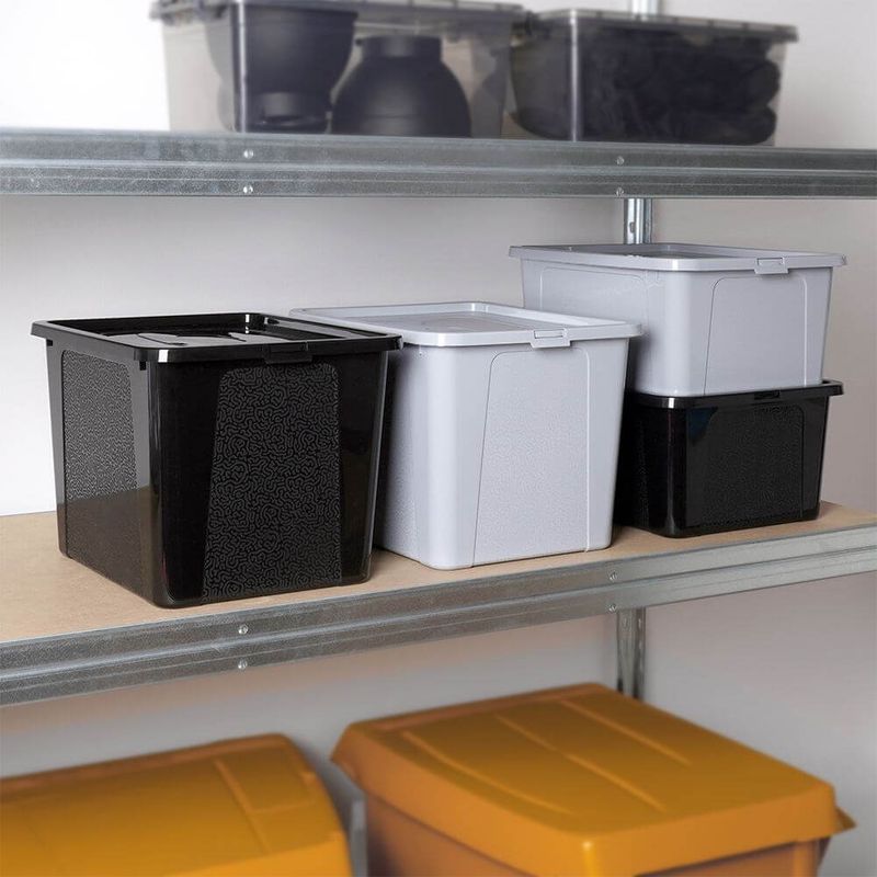 Casa si Gradina - Mobilier - Organizare si depozitare - Cutii depozitare - Recipient de Depozitare negru 30 litri - Infinity.ro