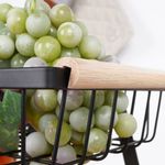 Casa si Gradina - Bucatarie si vesela - Ustensile bucatarie - Cosuri servire - Cos pentru Fructe si Legume Metalic Negru cu 2 Niveluri - Infinity.ro