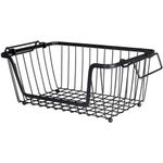 Casa si Gradina - Bucatarie si vesela - Ustensile bucatarie - Cosuri servire - Cos pentru Fructe si Legume Metalic Negru 32x20x13,5cm - Infinity.ro