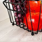 Casa si Gradina - Bucatarie si vesela - Ustensile bucatarie - Cosuri servire - Cos pentru Fructe si Legume Metalic Negru 32x20x13,5cm - Infinity.ro