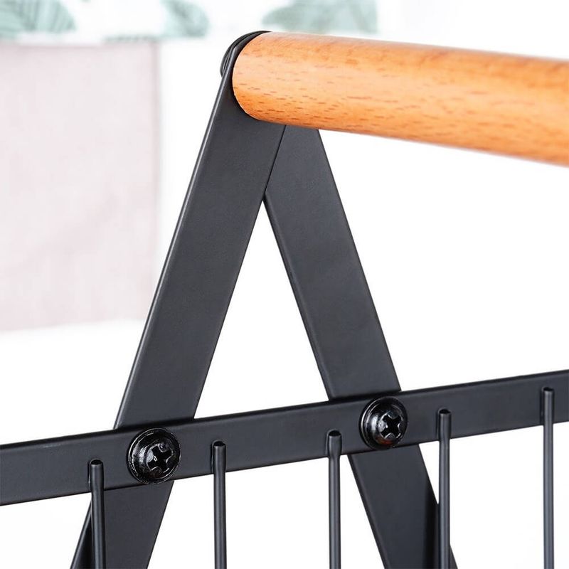 Casa si Gradina - Mobilier - Organizare si depozitare - Cutii depozitare - Cos Metalic pentru Fructe si Legume 3 Niveluri, Negru - Infinity.ro