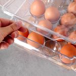 Casa si Gradina - Bucatarie si vesela - Organizare si depozitare bucatarie - Cutii alimentare - Cutie Organizator Pentru 24 Oua, Vilde, 32x21x8cm, Plastic, Transparent - Infinity.ro
