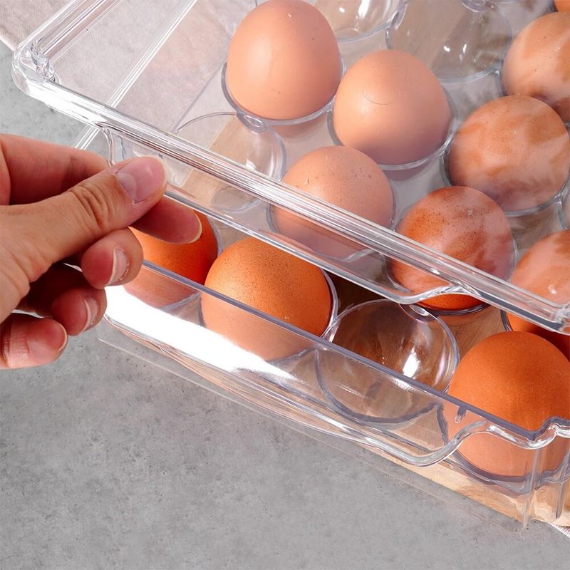 Casa si Gradina - Bucatarie si vesela - Organizare si depozitare bucatarie - Cutii alimentare - Cutie Organizator Pentru 24 Oua, Vilde, 32x21x8cm, Plastic, Transparent - Infinity.ro