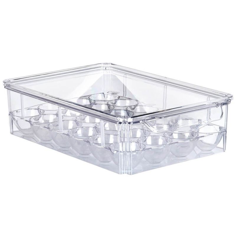 Casa si Gradina - Bucatarie si vesela - Organizare si depozitare bucatarie - Cutii alimentare - Cutie Organizator Pentru 24 Oua, Vilde, 32x21x8cm, Plastic, Transparent - Infinity.ro