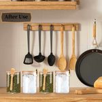 Casa si Gradina - Bucatarie si vesela - Organizare si depozitare bucatarie - Cutii alimentare - Set premium 2 recipiente din sticla borosilicata cu capac din bambus si lingurita – 700ml - Infinity.ro