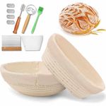 Casa si Gradina - Bucatarie si vesela - Organizare si depozitare bucatarie - Cutii alimentare - Set de 2 cosuri rotang pentru dospit paine - Infinity.ro