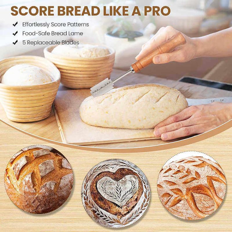 Casa si Gradina - Bucatarie si vesela - Organizare si depozitare bucatarie - Cutii alimentare - Set de 2 cosuri rotang pentru dospit paine - Infinity.ro