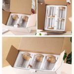 Casa si Gradina - Bucatarie si vesela - Organizare si depozitare bucatarie - Cutii alimentare - Set premium 2 recipiente din sticla borosilicata cu capac din bambus si lingurita – 550 ml - Infinity.ro