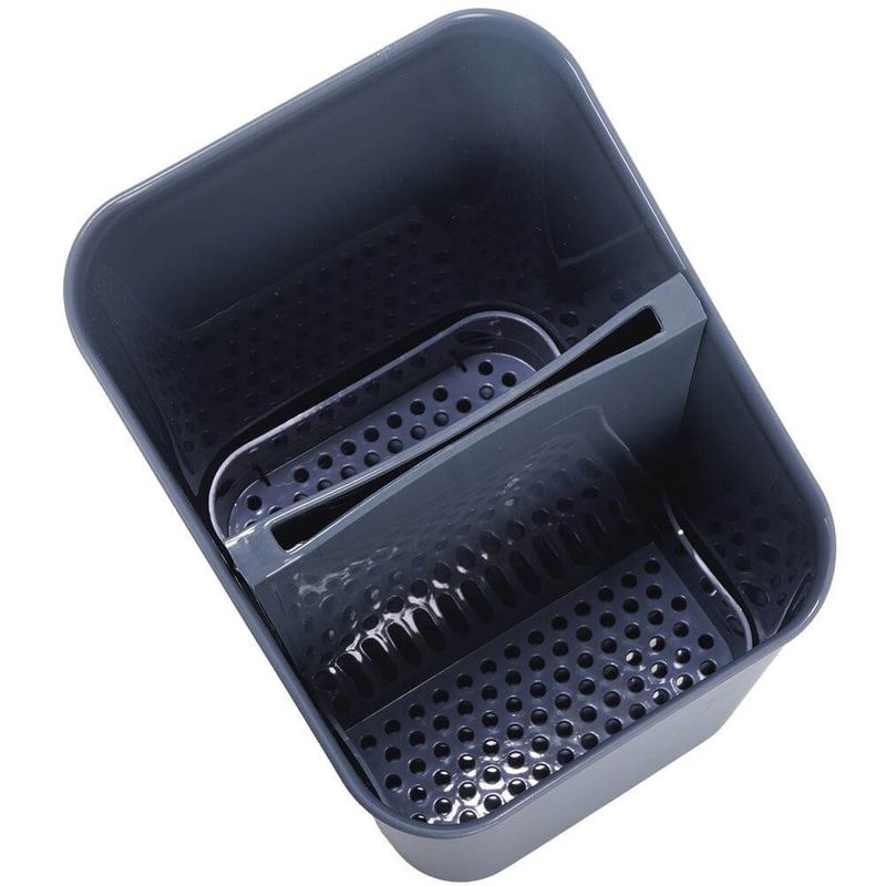 Casa si Gradina - Bucatarie si vesela - Organizare si depozitare bucatarie - Suporturi tacamuri si vase - Suport pentru Tacamuri si Ustensile de Bucatarie - Culoare Gri inchis - Infinity.ro