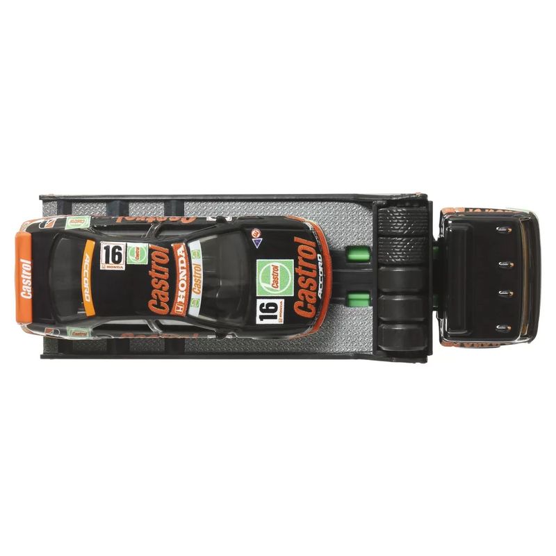 Jucarii, Copii si Bebe - Jucarii si jocuri - Vehicule si jucarii cu telecomanda - Masinute - Hot wheels transportator fleet street cu masinuta honda accord 96 scara 1:64 - Infinity.ro