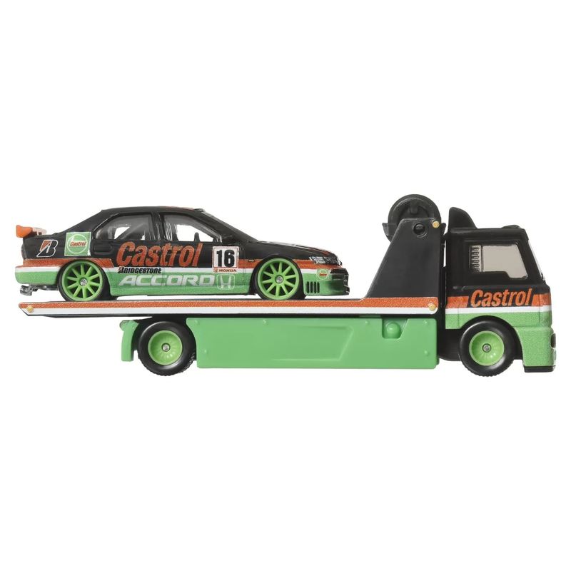 Jucarii, Copii si Bebe - Jucarii si jocuri - Vehicule si jucarii cu telecomanda - Masinute - Hot wheels transportator fleet street cu masinuta honda accord 96 scara 1:64 - Infinity.ro