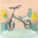 Sport si Outdoor - Ciclism - Biciclete pentru copii - Bicicleta de echilibru pentru copii (80-110 cm), inaltime reglabila, roti din spuma EVA, verde - Infinity.ro