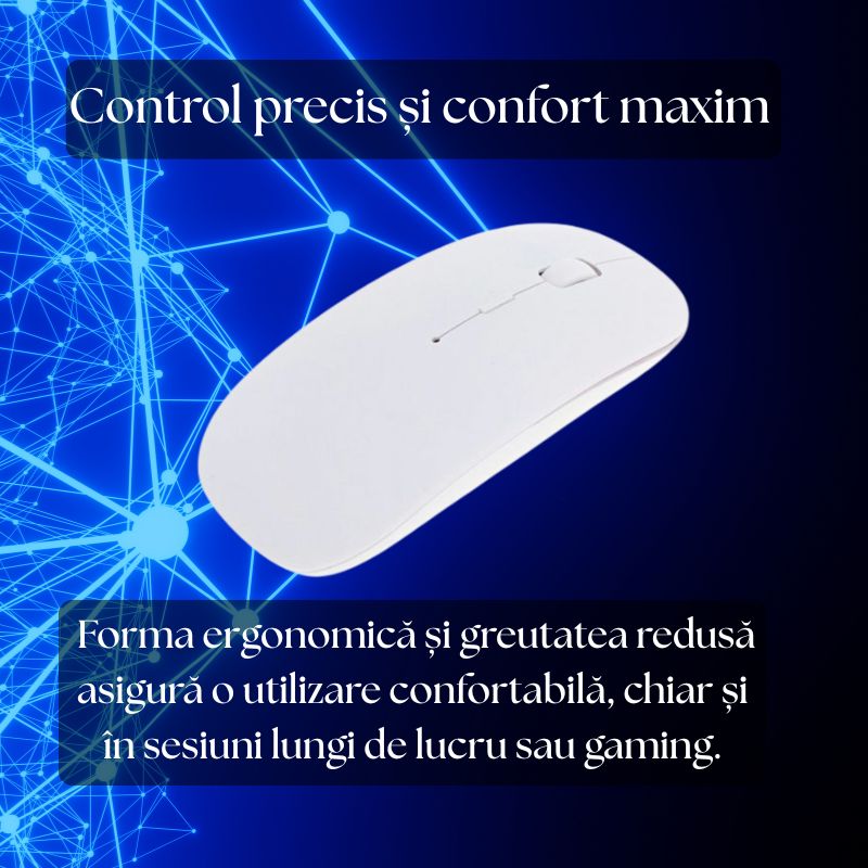 PC, gaming si accesorii - Periferice PC - Mouse - Mouse optic, Fara fir, Alb - Infinity.ro