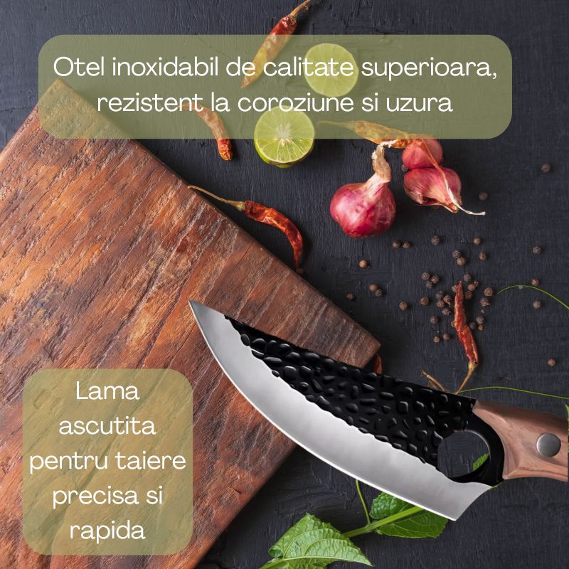 Sport si Outdoor - Camping - Cutite, bricege si accesorii - Cutite si bricege - Cutit de Vanatoare din otel inoxidabil - Infinity.ro