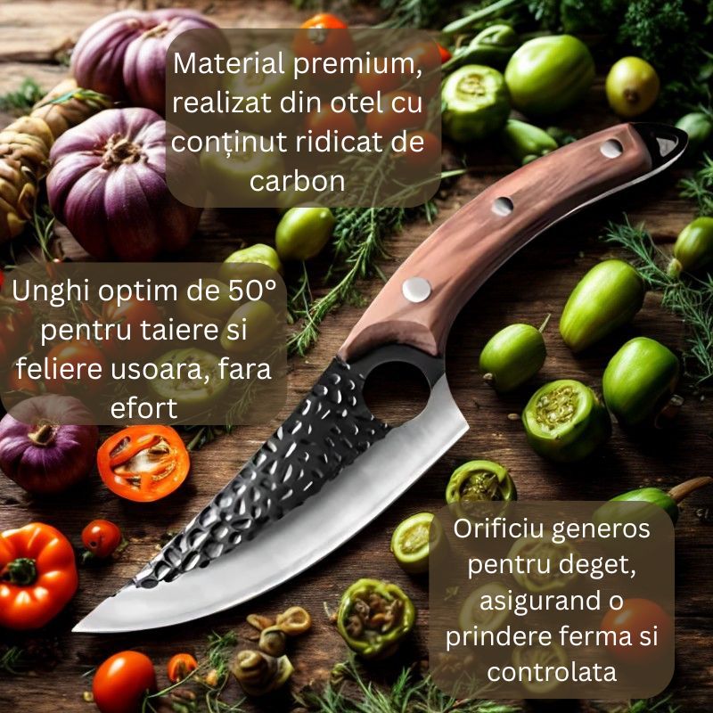 Sport si Outdoor - Camping - Cutite, bricege si accesorii - Cutite si bricege - Cutit de Vanatoare din otel inoxidabil - Infinity.ro